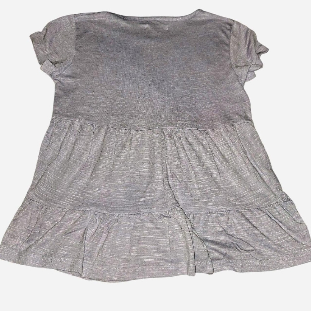 Charming Gray Ruffle Blouse for Kids - Picture 2 of 3